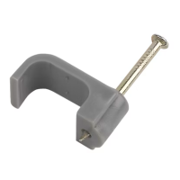 6mm Grey Flat Single Cable Clips